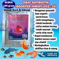 ( 1 PCS BUBUK 100 gram ) Beauty Obat BOSTER INROFLOXS 25 Untuk Ikan dan Udang Paling Ampuh Obat Anti