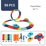 Kid Changeable Track with LED Magic Race Car Racing Track Set Flexible Railway Assembled Roller Gift