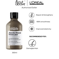 Loreal Professional Absolut Repair Molecular Sulfate-Free Molecular Repairing Shampoo for Damaged Ha