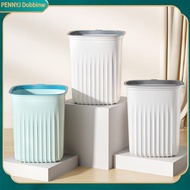 PENNYJ Thickened Striped Texture Pressing Ring Waste Bin Without Lid Anti-deformed Rubbish Collectio