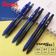 PENTEL EnerGel-S Retractable Liquid Gel Pen (0.5/ 0.7/ 1.0mm) - Blue / Black