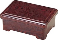 [A] D.X Long Heavy Keyaki Wood Grain Red [19.6 x 13.9 x 8cm 450g] [Echizen Lacquerware] | Restaurant