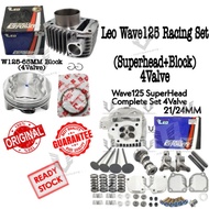 Wave125/W125 Racing Super Head 4 Valve 21/24MM Complete Set Wave 125 Superhead Racing Head Block Set Assy Leo Thailand