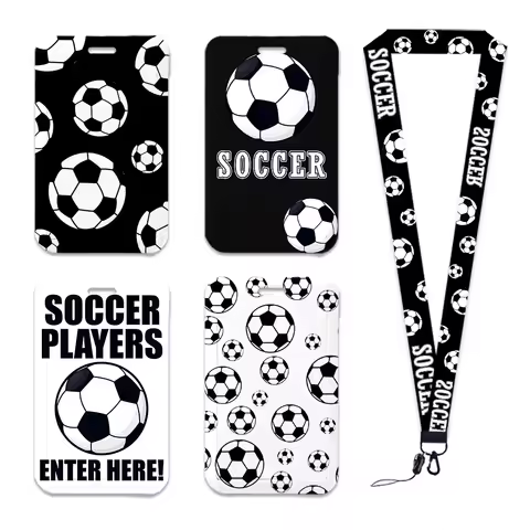 Football Soccer Series ID Card Pass Hang Accessories Holder Keychain Lanyard Pass Card Holder Phone 