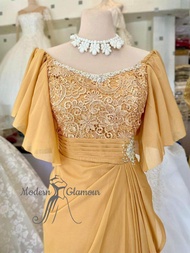 DIA Belle Sleeve Design Ninang Gown Mother of the Bride Groom Principal Sponsor Gown