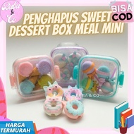 SWEET DESSERT BOX MEAL MINI ERASER CUTE UNIQUE ICE CREAM ERASER PENCIL ICE CREAM BOX MEAL MINI