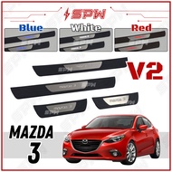 Mazda 3 (2015-2018) V2 Side Step LED Side Steel Plate Door Sill Plate Scuff Plate Interior Decoratio