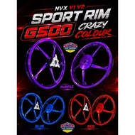 YAMAHA NVX155 V1 V2 ENKEI CRAZY COLOUR SP500 G500 5 BATANG SPORT RIM NVX CNC WHEEL CANDY PURPLE RED 