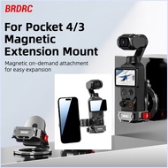 BRDRC Magnetic Stand Holder for DJI Pocket 3/4 Teleprompter Bracket Mount Live Streaming Expansion A