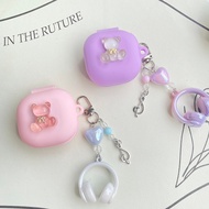 For Baseus WM01 / WM02 /wm02+ Case Cartoon Cute Silicone for baseus WM02 Earphone Case with Keychain