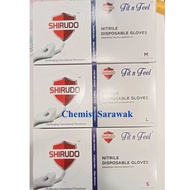 Shirudo Nitrile Disposable Gloves L/M/S size 100 gloves