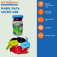 FAST CHARGING DATA CABLE STREAM BRAND MICRO ANDROID CHARGER CABLE 1 METER 2 METER 3A FAST CHARGING