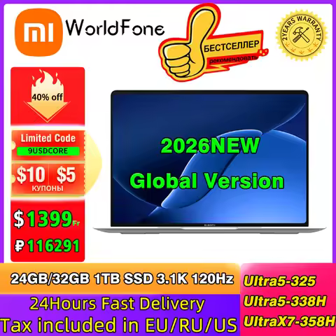 2026 NEW Xiaomi Book Pro 14 Laptop U5-325/U-338H/U7-358H 32GB 1TB Notebook PC