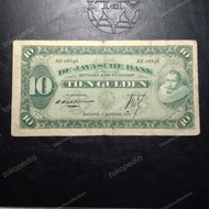uang kuno indonesia seri JP Coen 10 Gulden ttd Michielsen rare