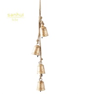 Rope Bells,Iron Pendants Wall Decorations,Bell-Shaped Straight Small Metal Cowbells,Christmas Bells