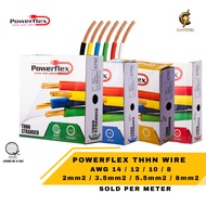 Powerflex THHN Stranded Wire PER METER - 14 (2.0mm2) 12 (3.5mm2) 10 (5.5mm2) 8 (8mm2) copper wire