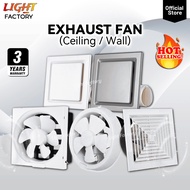 [3 YEARS WARRANTY] Wall / Ceiling Exhaust Fan 6" / 8" / 10" / 12" Kipas Ekzos Ventilation Fan 抽风机 Ex