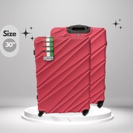 กระเป๋าเดินทาง กระเป๋าเดินทางล้อลาก ABS PC วัสดุพรีเมี่ยม น้ำหนักเบา ดีไซน์หรูหราทันสมัย ขนาด20-26-30นิ้ว #VIA (Pink Color)
