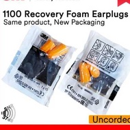 3M Earplug Uncorded 1100 (200prs) Soft Foam Earplugs SNR 37 dB Disposable / Noise Reduction Earplug 
