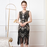 BABEYOND S-XXL Women's Fashion 1920s Flapper Dress Vintage Great Gatsby Charleston Sequin Tassel 20s