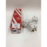 MK 692WHI 13A 3WAY FUSED ADAPTOR WITH SIRIM
