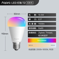 หลอดไฟ LED อัจฉริยะ Aqara T2 RGB Colored Light HomeKit Remote Control E27 Threaded Lamp Smart Home E