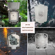 [READY STOCK] MK IP66 13A WEATHERPROOF SWITCH SOCKET 86486GRY (GREY)
