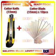 🇲🇾(High Quality !!) 18MM Cutter Knife & 10PCS 18MM Cutter Blade for Cutting ABS & PVC Edging