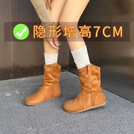 Fall 2024 Platform Martin Boots - Brown Short Boots for Petite Ladies
