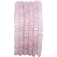 BEADIA Natural Rose Quarts Crystal Spacer Beads Caps Loose Semi Gemstone for Beading Jewelry Making 