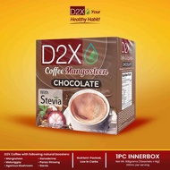 D2X Coffee Mangosteen Choco Sweetened with Stevia (14g x 12 sachets) Instant Coffee