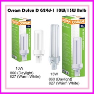 OSRAM DULUX D LUMILUX G24d 2 PIN 10W/830 10W/865 13W/827 13W/865 BULB (WARM WHITE/DAYLIGHT)