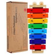 torachel1-PH ammoon 8 Keys Compact Size Xylophone Glockenspi