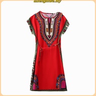 baju raya 2023 muslimah Ready Stock Plus Size【45-90kg】 kani batik Women Bohemian Beach Dress Short S