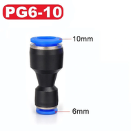 PU PG ข้อต่อลม ข้อต่อลมตรง เสียบสายลม 2 ข้าง ข้อต่อลม 6mm PU fitting PG 4 6 8 10 12 14 16