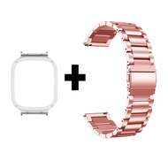 For Redmi Watch 3 สาย For Redmi Watch 2 lite สาย Mi watch lite สาย เคส สายนาฬิกาข้อมือสำหรับ Protection Frame นาฬิกา สมาร์ทวอทช์ วัสดุ สแตนเลสสตีล เคสกันรอยหน้าปัดนาฬิกา