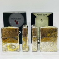 ZIPPO ORIGINAL ARMOR DRAGON SILVER & GOLD SPECIAL EDITION JAPAN 5 SISI