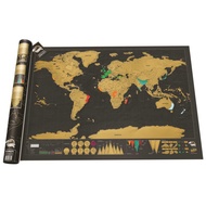 Scratch Off Large Deluxe World Map Personalized Travel Wall Map