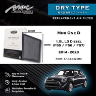 Mini One D 1.5L L3 Diesel (F55 / F56 / F57) 2014 to 2023 Max Racing Performance Dry Type Air Filter
