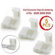 [5個裝] 10mm RGB LED軟燈條免焊卡扣連接器 4P  寬燈帶卡子 裸板免焊連接器 4 Pin