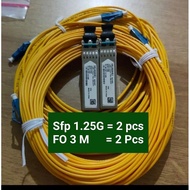 Sfp Huawei 1.25 single mode 10km + 3 m fiber optic cable ready to install