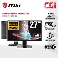 MSI 27" G272QPF-E2 Rapid IPS WQHD 180Hz 1ms Adaptive Sync Frameless Ergonomic Gaming Monitor