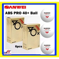 SANWEI ABS PRO 40+Table Tennis Balls ITTF Approved New Material 3Star Ping Pong Balls SANWEI BALL
