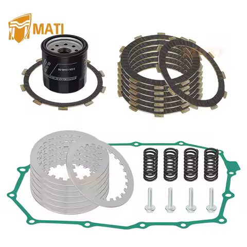 Clutch Friction Plates & Gasket Kit for Honda Shadow ACE 750 VT750C 1998-2003 22201-MAV-000 22321-MN