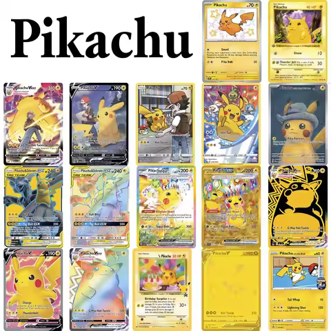 PKM Pikachu Cards Proxy Trading Cards Foil/Regular TCG Top Quanlity EX/VMAX Collectible Cards Basic 