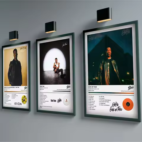 Pop rapper Music Album Cover Giveon Poster Aesthetic Hip Hop Rock GIVE OR TAKE Take Time Canvas Prin
