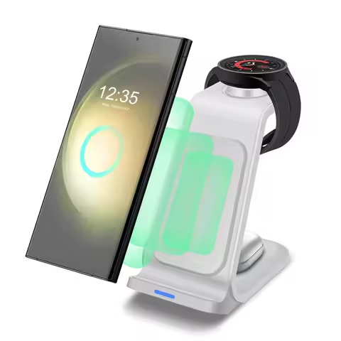 Wireless Charger for Samsung, 3 in 1 Wireless Charging Station for Samsung Galaxy S25 Ultra/S24 Ultr
