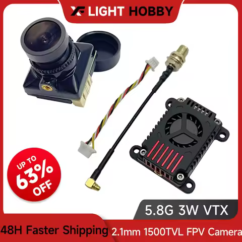 XFlight Hobby 5.8Ghz 3W 72CH VTX Video Wireless Transmitter With HD 2.1mm 1500TVL FPV Camera 16:9 Fo