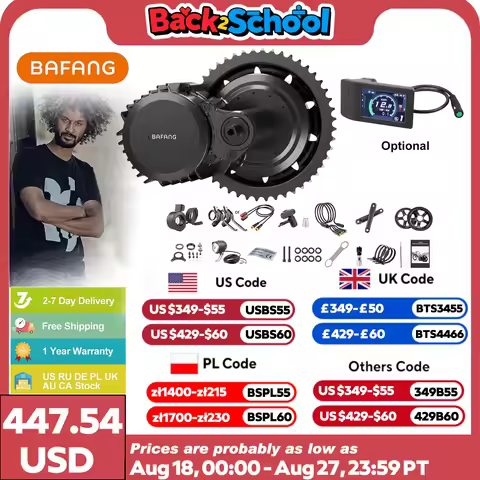 BAFANG 1000W 48V Kit Complete BBSHD 52V Ebike Conversion Kit Mid Drive Motor 8FUN M615 MM G320.1000.