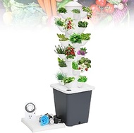 Garden Hydroponic Growing Tower System, 30 Pods Hydroponics Tower Aeroponics Grow Kit Aquaponics Planting System with Hydrating Pump, Adapter, Net Pots, Timer for Herbs, Fruits， Vegetables